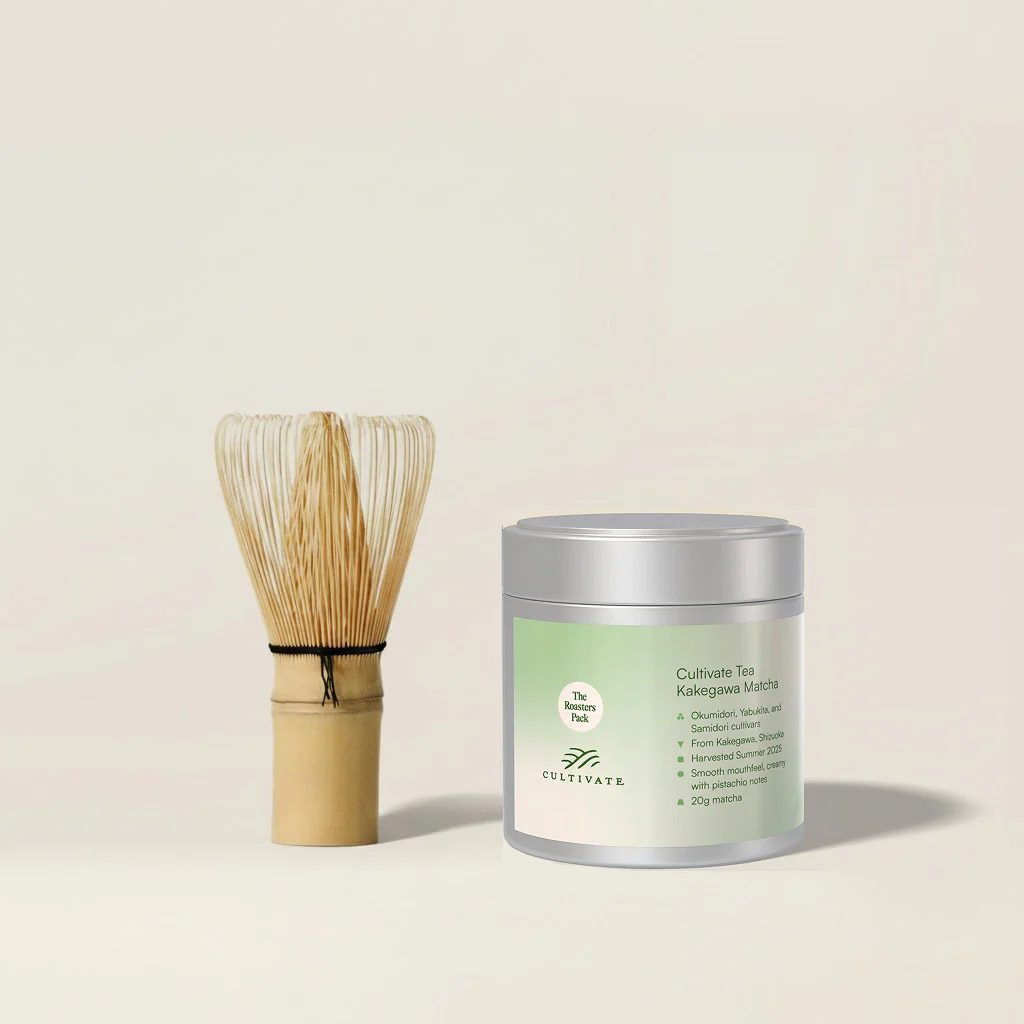 Matcha Tin & Bamboo Whisk