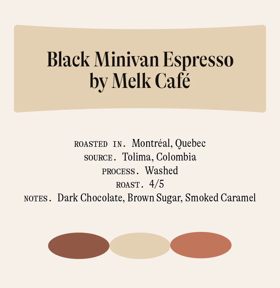 Espresso & Dark (Melk Café // Black Minivan Espresso)